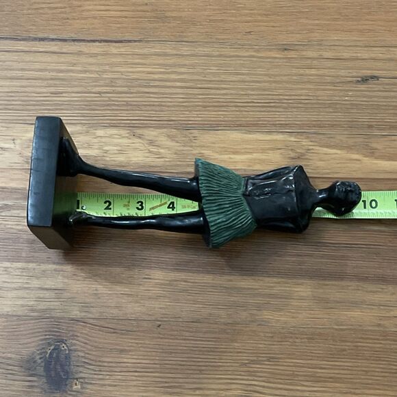 Vintage Bronze Ballerina Statue After Edgar Degas Little Dancer 10” Mid Century - Picture 9 of 14